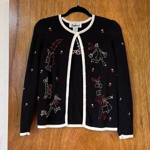 Ambra Christmas sweater; petite medium; excellent condition